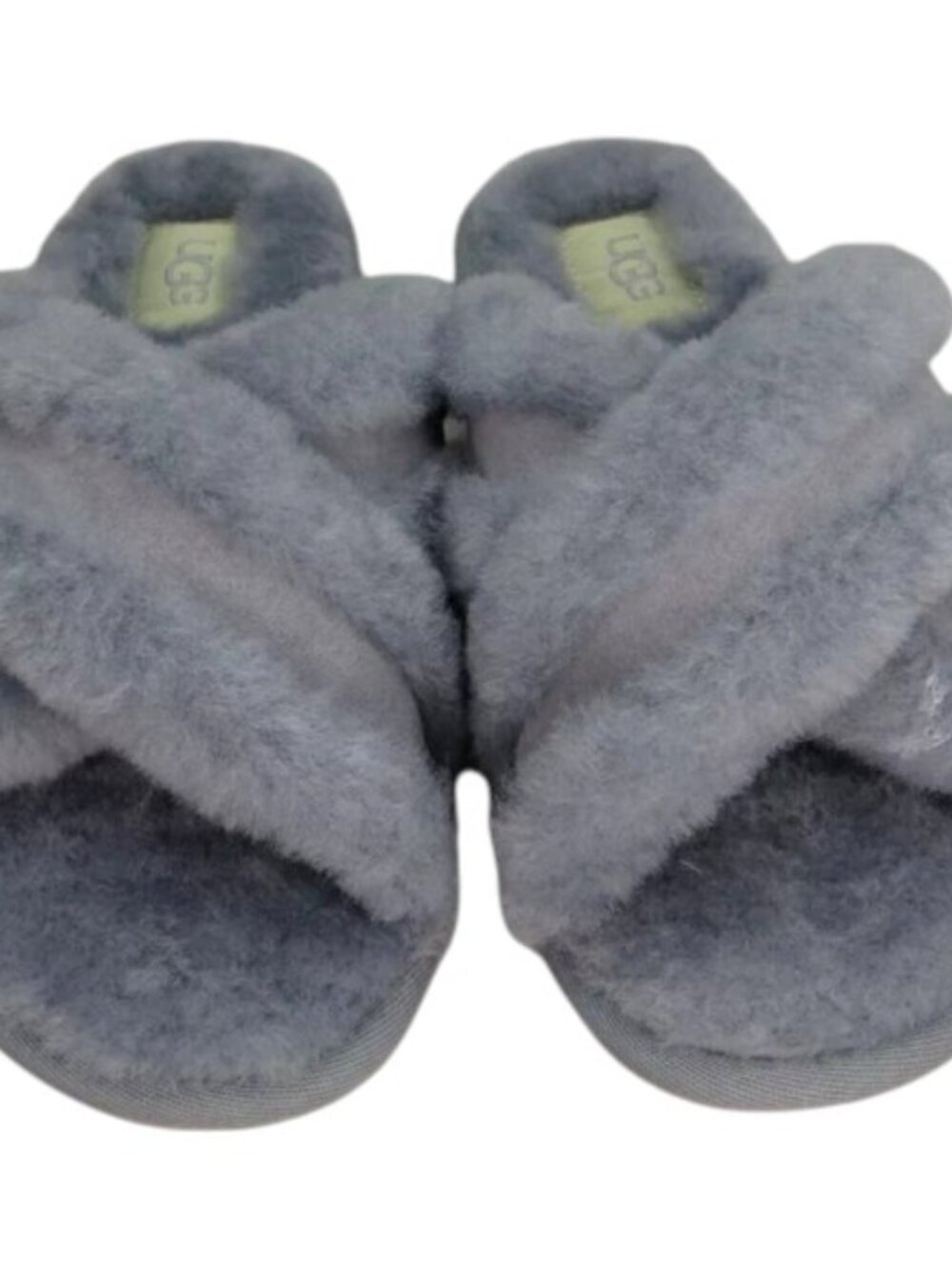 NEW UGG Scuffita Slippers Slip-On Flat Fluffy Cozy Soft Cross-Straps Size 5